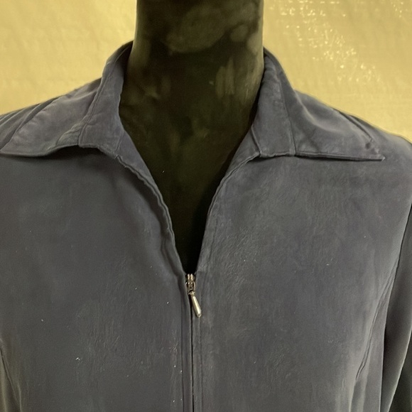 SONOMA women’s zip up navy blue blouse. Size M - Picture 2 of 7